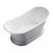 Aqua Eden 67.38 L, 29.5 W, Matte Gray/Glossy White, Solid Surface White Stone VRTDS683027WG - alternate 5